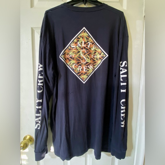 Salty Crew Men’s Navy Long-sleeve T-Shirt Size 2X - Picture 9 of 9